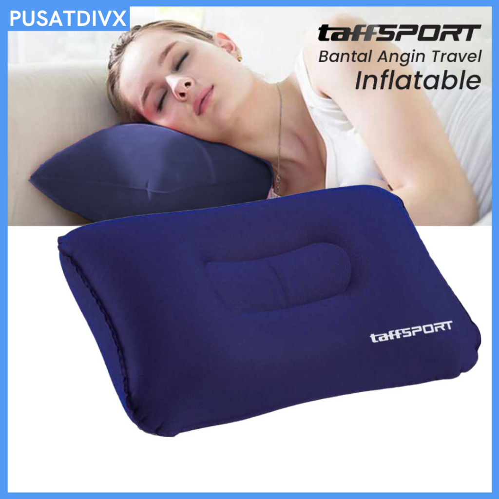 VIP SANJI TAFFSPORT TRAVEL CAMPING INFLATABLE PILLOW 380X240MM BAT23 สีฟ้า