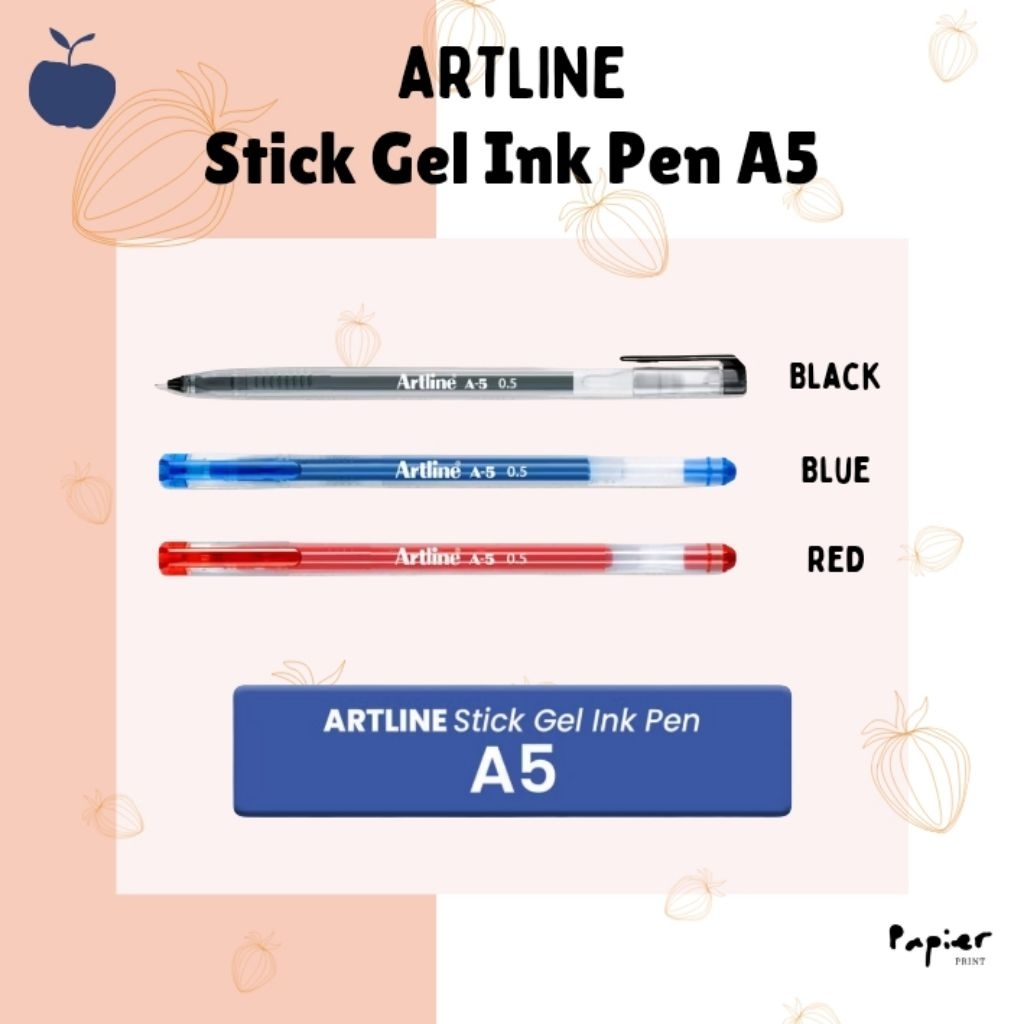 PAPIER - ปากกาหมึกเจล ARTLINE Stick 0.5 มม. A5 ปากกาลูกลื่นสามเหลี่ยม | ปากกาสามเหลี่ยม Artline