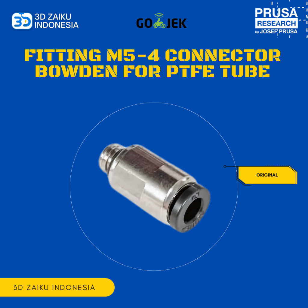 Original Prusa Fitting M5-4 Connector Bowden สําหรับ PTFE Tube