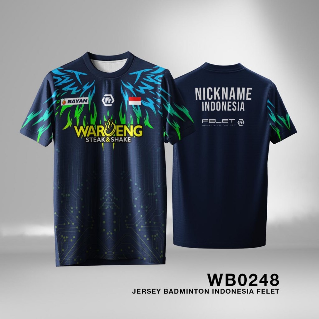 Felet Indonesia 2025 Badminton Jersey / Tennis / Padel – วัสดุพรีเมี่ยม เท่ เท่ เท่ สําหรับแบดมินตัน