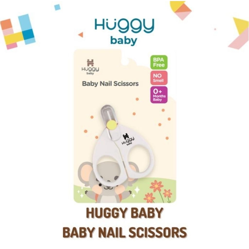 HUGGY Baby GK002 กรรไกรตัดเล็บนิรภัยสําหรับเด็ก | กรรไกรตัดเล็บเด็กแรกเกิด
