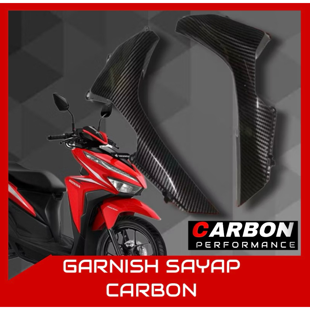 VARIO CARBON WING COVER ซ้ายขวา VARIO 125 150 2018-2022 Vario คาร์บอนไฟเบอร์เคลือบ/ฝาครอบตัวถังด้านหน้า Vario125/150 Keyless 2018-2021 คาร์บอน