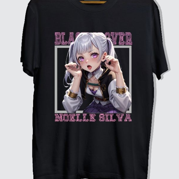 เสื้อยืด Noelle Silva Black Clover, วัสดุผ้าฝ้ายหวี 24s, เสื้อผ้า Unisex