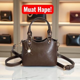 Miniatur FELLY Tas Selempang Wanita Kulit Sintetis Premium Polos PX18 TX13 LX7 cm