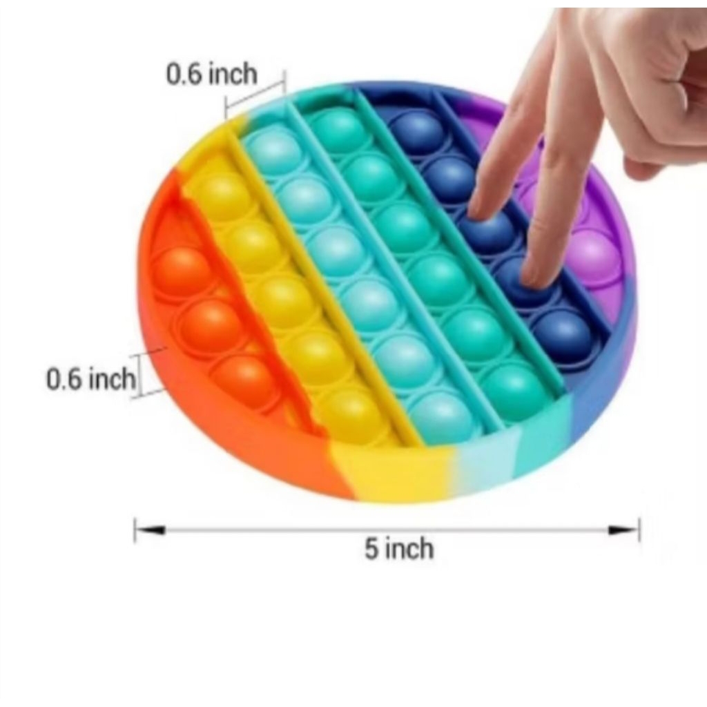 Pop it rainbow/push pop it fidget ของเล่นคลายเครียด