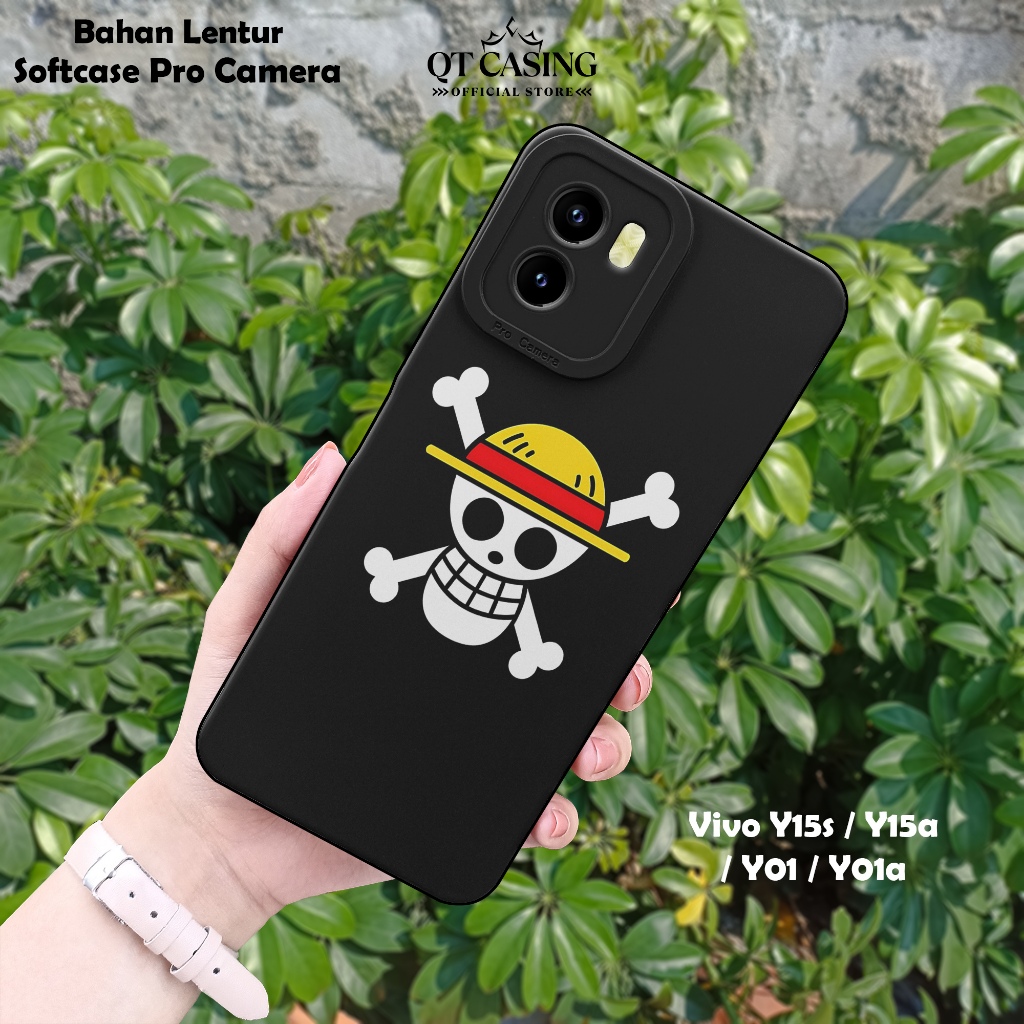 กล้อง Softcase Pro สําหรับ Vivo Y15s / Y15a / Y01 / Y01a – Casing HP Motif One Pis – เคสใส QT05v4