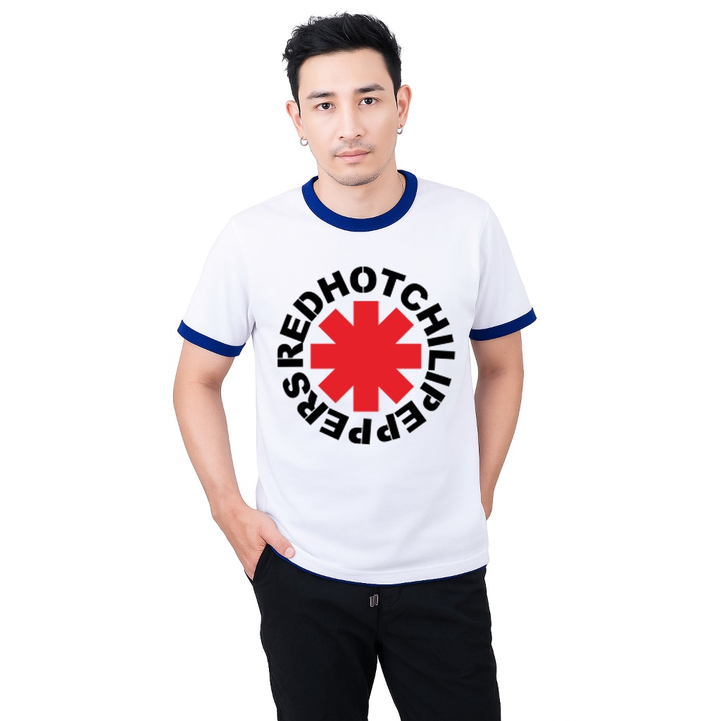 Devvogue Rhcp Logo Band เสื้อยืด Ringertee Combed 24s Unisex
