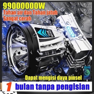 Senter Kepala LED 500W Super Terang  Waterproof Jarak Jauh 900000m Tahan Lama 900 Jam Powerbank Cas Untuk Camping Berburu Hiking Outdoor Emergency