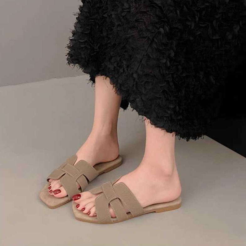 Chocolatette รองเท้าส้นแบนรองเท้าแตะผู้หญิง giesele 1cm - Yl 08