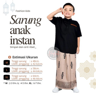 Sarung Instan Anak Laki Laki Usia 0-9th BISA COD