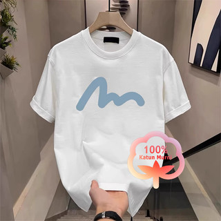 Kaos T - shirt Pria dengan Desain Sederhana, Gaya Kasual Trendy