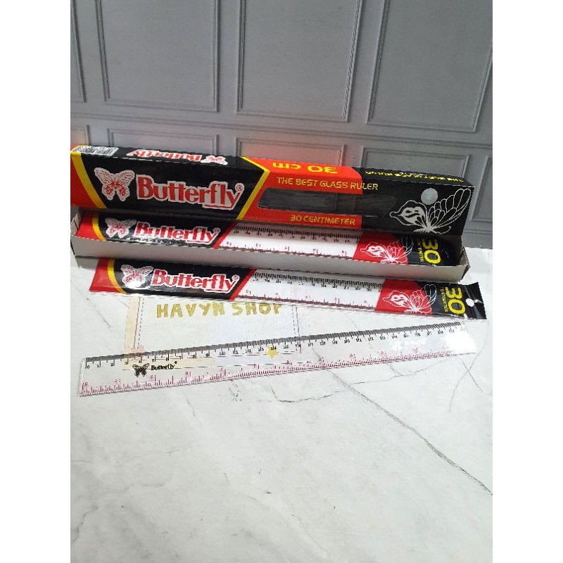 WHOLESALE ( PAK = 12PC) RULER LINE 30 CM 20CM BUTTERFLY / ATM LINE (24PC=PAK)