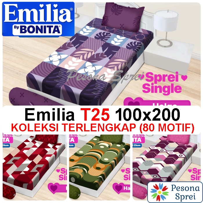 BONITA BEDSHEET 100x200 EMILIA / BONITA SINGLE EMILIA BEDSHEET / EMILIA BEDSHEET 100x200