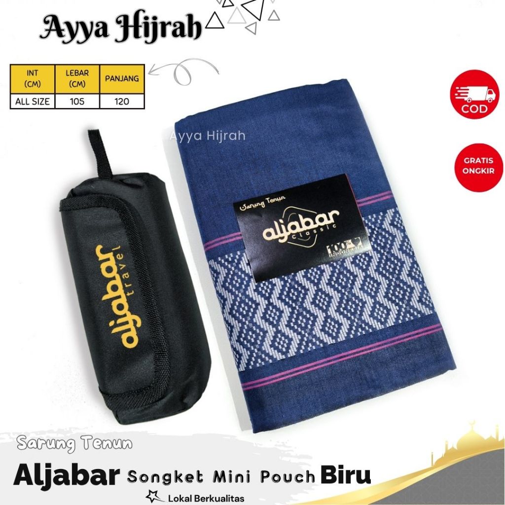 DECEMBER SUPER Adult Sarong Aljabar Songket Mini Pouch บรรจุภัณฑ์พิเศษ / กระเป๋าผ้าซิ่นสําหรับเดินทา