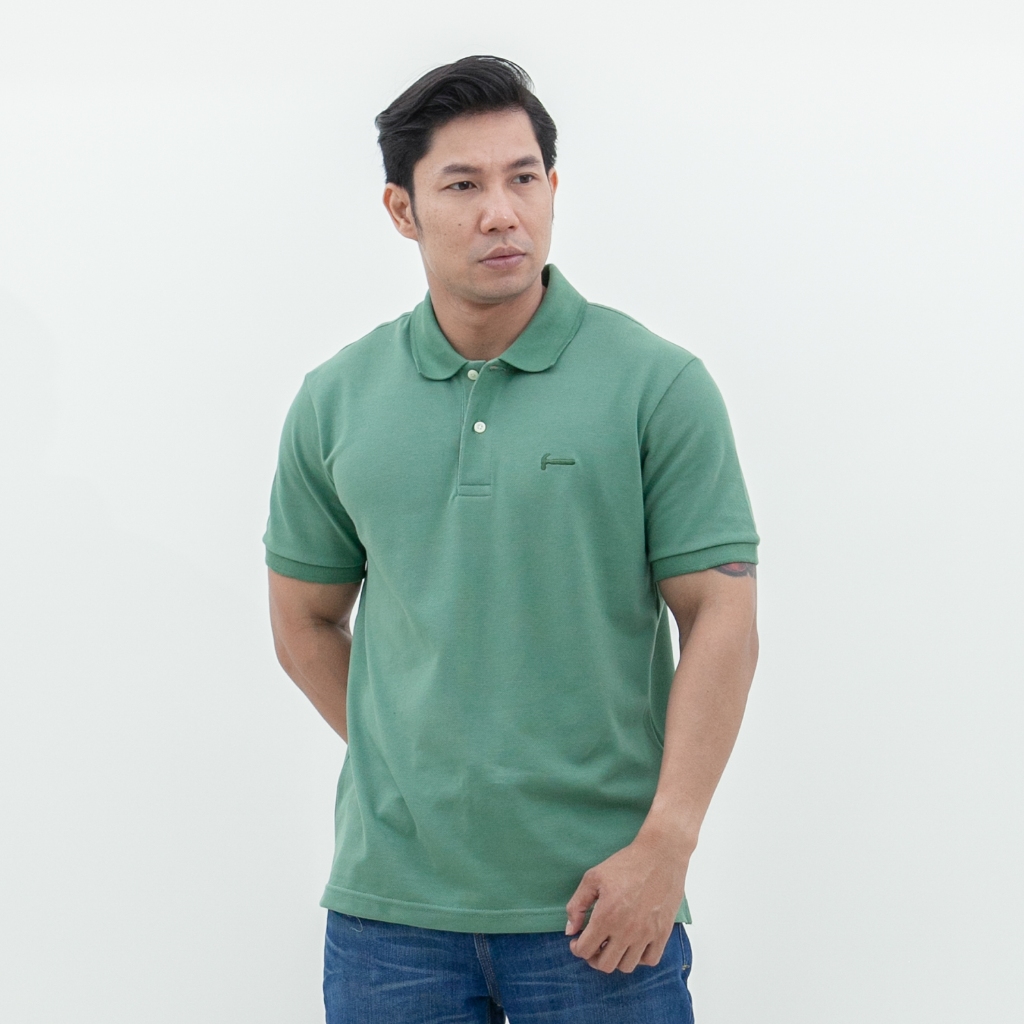 HIJAU Hammer Men Basic Polo Z1PO001G4 | เสื้อยืดคอปกแขนสั้นสีเขียวสําหรับผู้ชาย