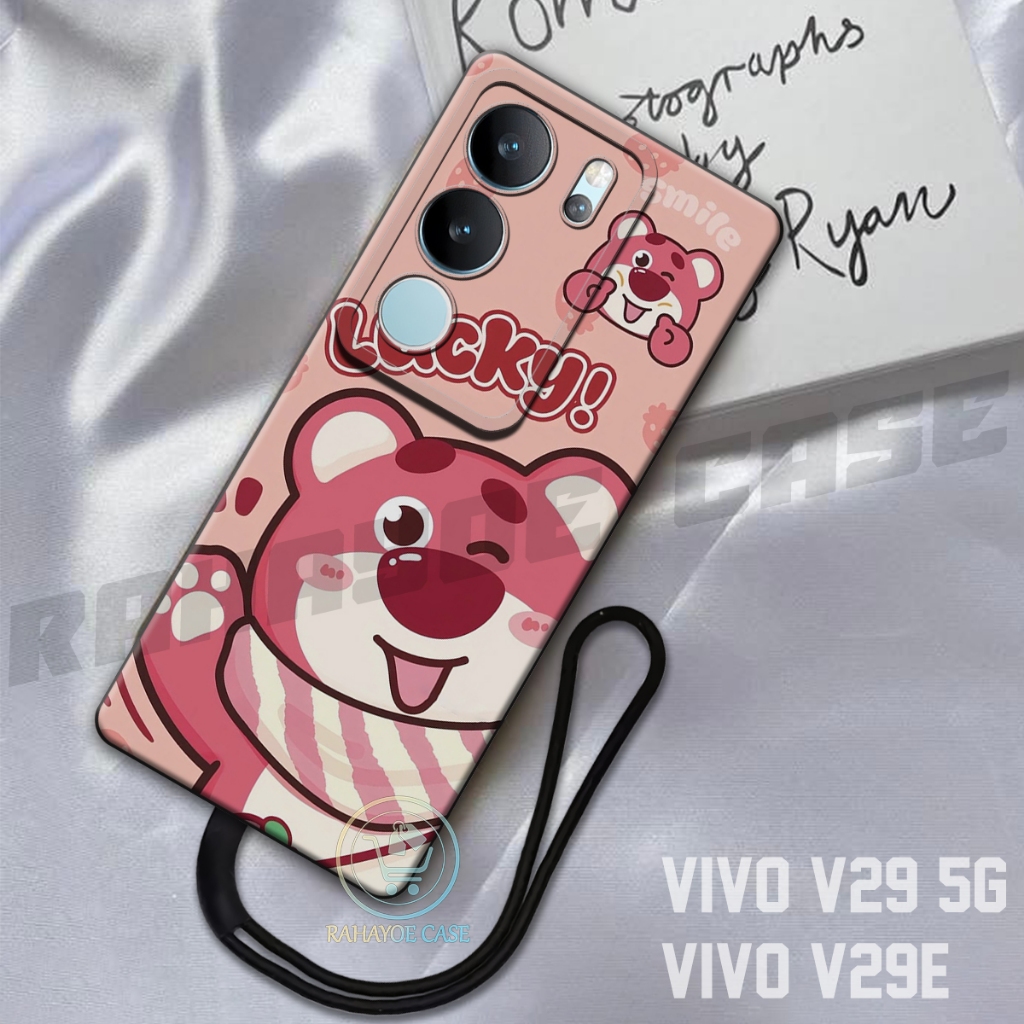 เคส HP RAHAYOE - เคส Vivo V29 5G - เคส Vivo V29E ฟรีสายคล้องโทรศัพท์ - เคสแฟชั่น Softcase Macaron Pr