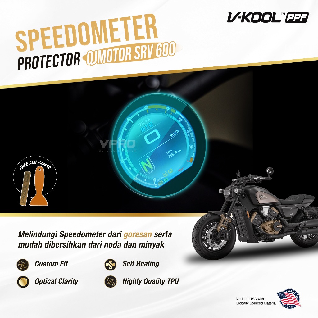 VKOOL PPF มอเตอร์วัดความเร็ว QJ MOTOR SRV 600 / มอเตอร์กันรอย