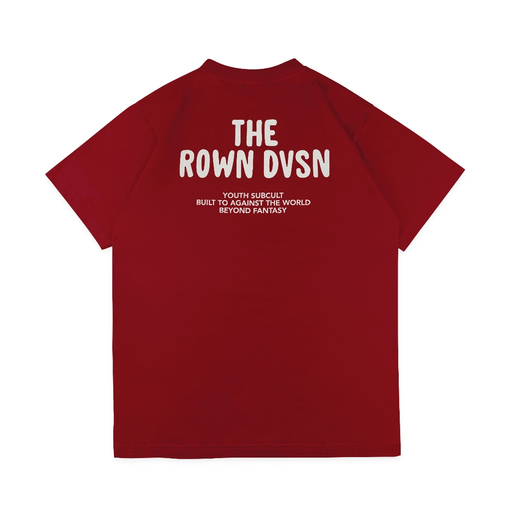 8.8 Rown Division Official T-shirt - Rowndvsn Kaos Felixia Maroon