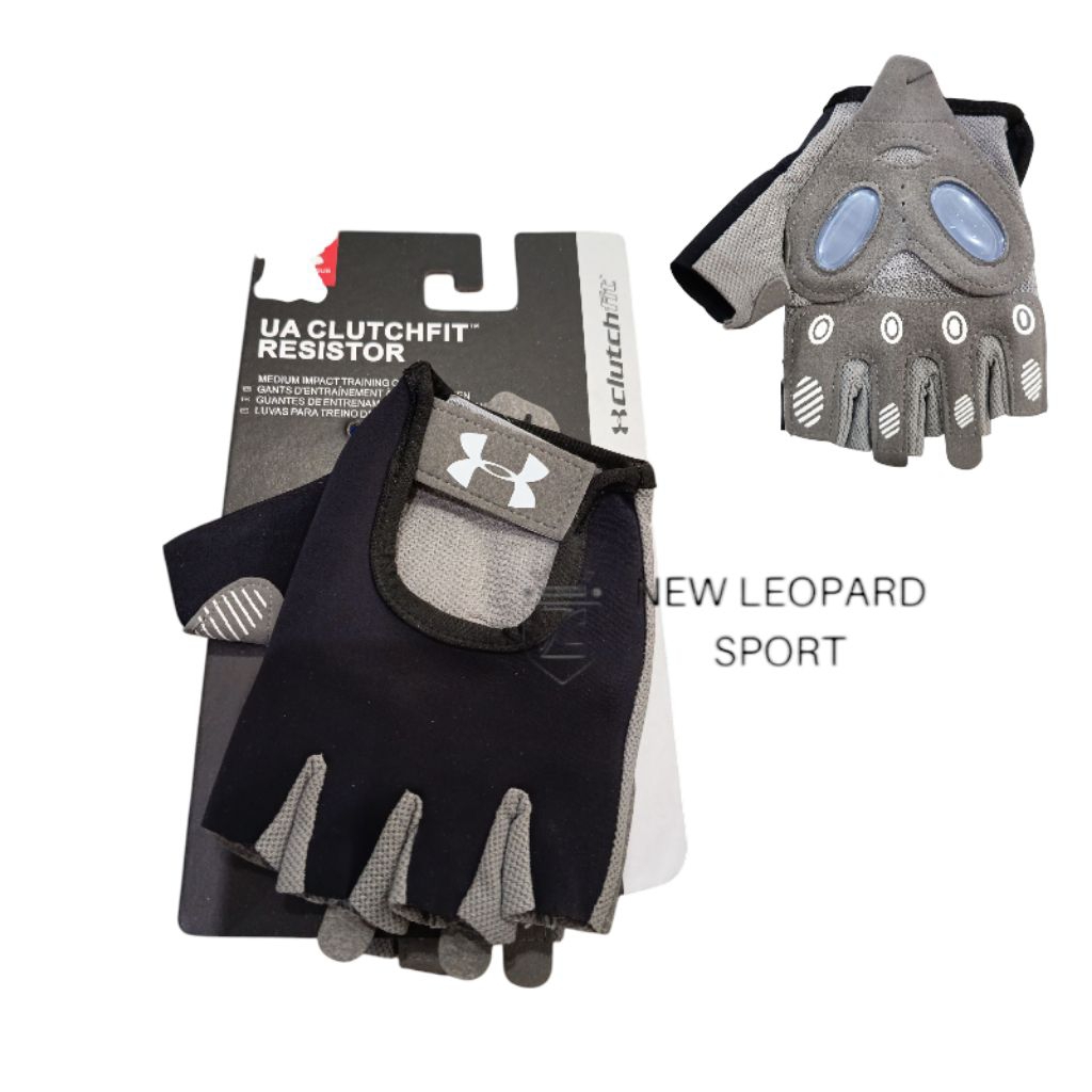 UA fitness Gloves / Gym Gloves Ua size L และ XL สีเทา