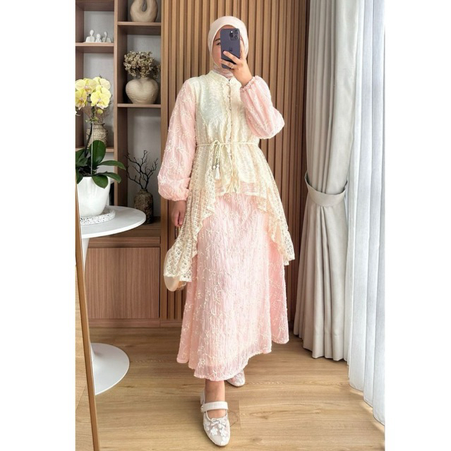 FEY TULLE EMBROIDERY SKIRT SET - FULL FURING