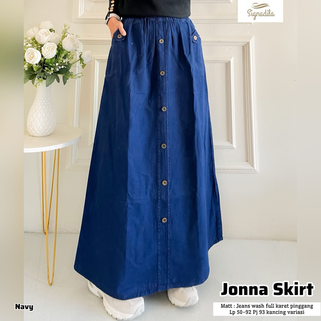 NO CANCEL• Jonna• Jahana Skirt by Signadila• Wash Jeans Skirt