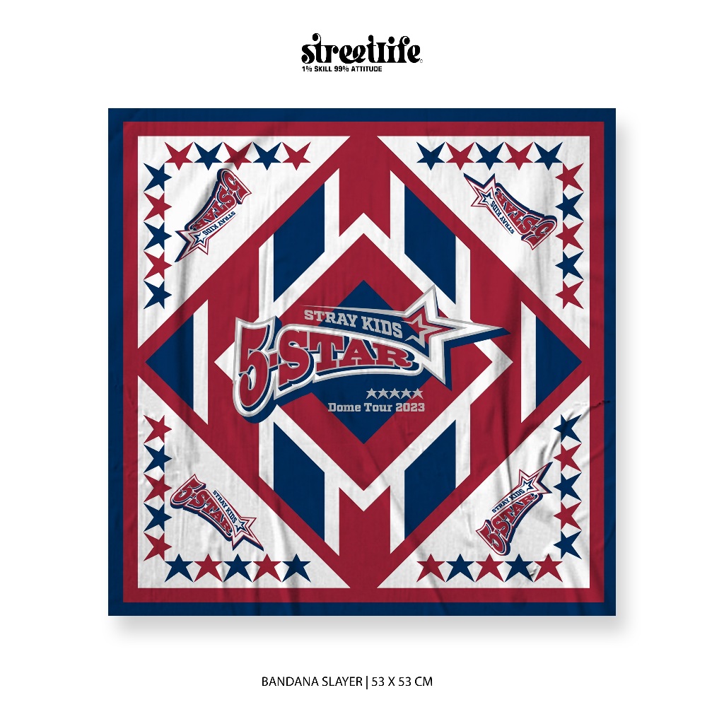 STRAY KIDS 5 STAR DOME TOUR 2023 BANDANA / STRAY KIDS SCFART / STRAY KIDS BANDANA