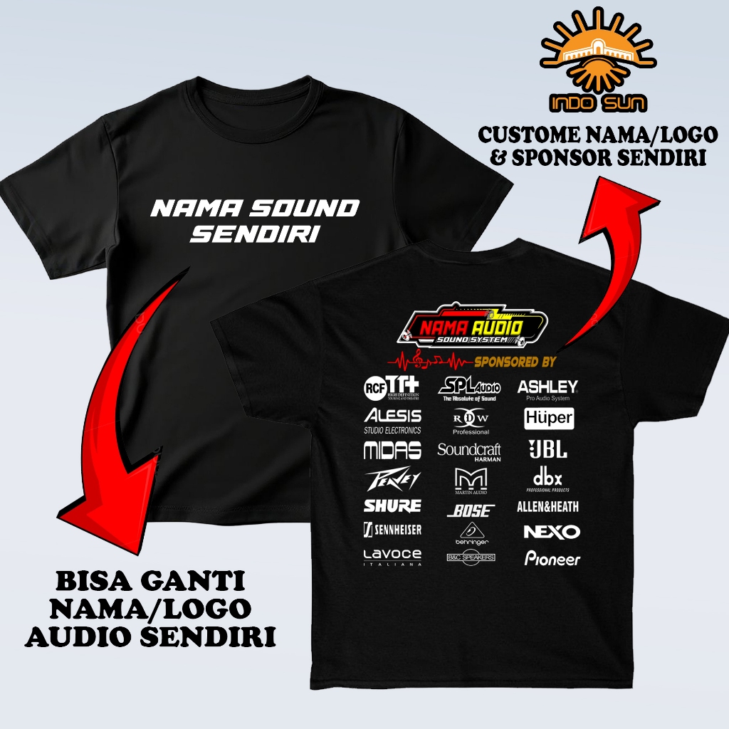 INDOSUN - เสื้อยืดระบบเสียงแบบเต็ม - INDONESIAN SOUND SYSTEM OPERATOR T-SHIRT - SOUND WORKER T-SHIRT