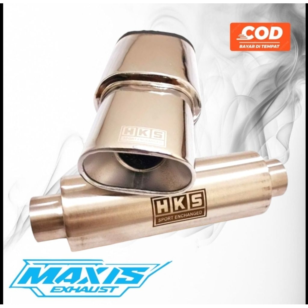 HKS TURBO CROOM RACING EXHAUST + SOFT BASS SOUND RESONATOR