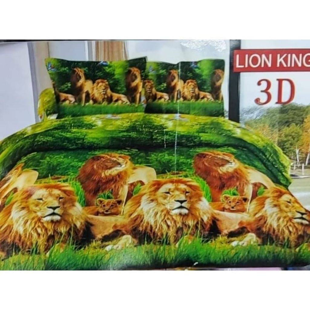 ชุดผ้าปูที่นอน Kendra 120/160/180/200 Motif Lion King Lion King forest