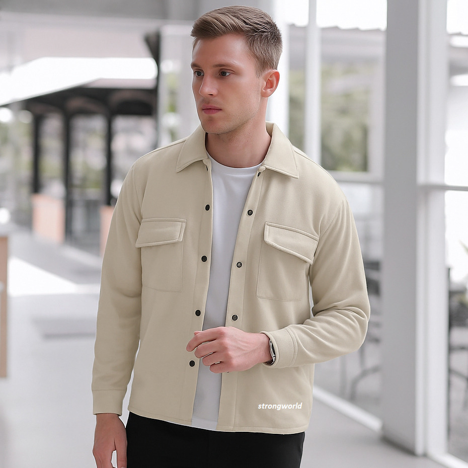 SHACKET JACKET - เสื้อแจ็คเก็ตผู้ชาย PREMIUM FLEECE ดั้งเดิม