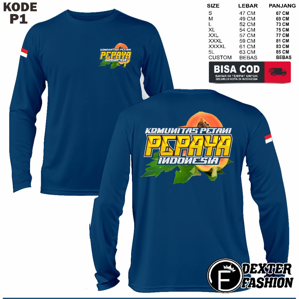 เสื้อยืดมะละกอ INDONESIAN FARMERS, เสื้อยืด PAPAYA FARMERS COMMUNITY, ผ้าฝ้ายดั้งเดิม