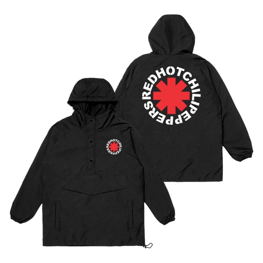 Oneshirt Jacket Cougle Rhcp Logo Jacket Parachute สีดํา Unisex