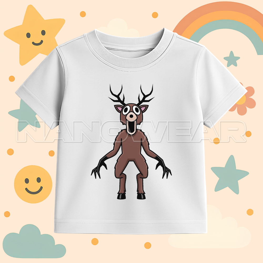 เสื้อยืด THE DEER 99 NIGHTS IN THE FOREST CHILDRENS - พิมพ์ลาย NAME ฟรี