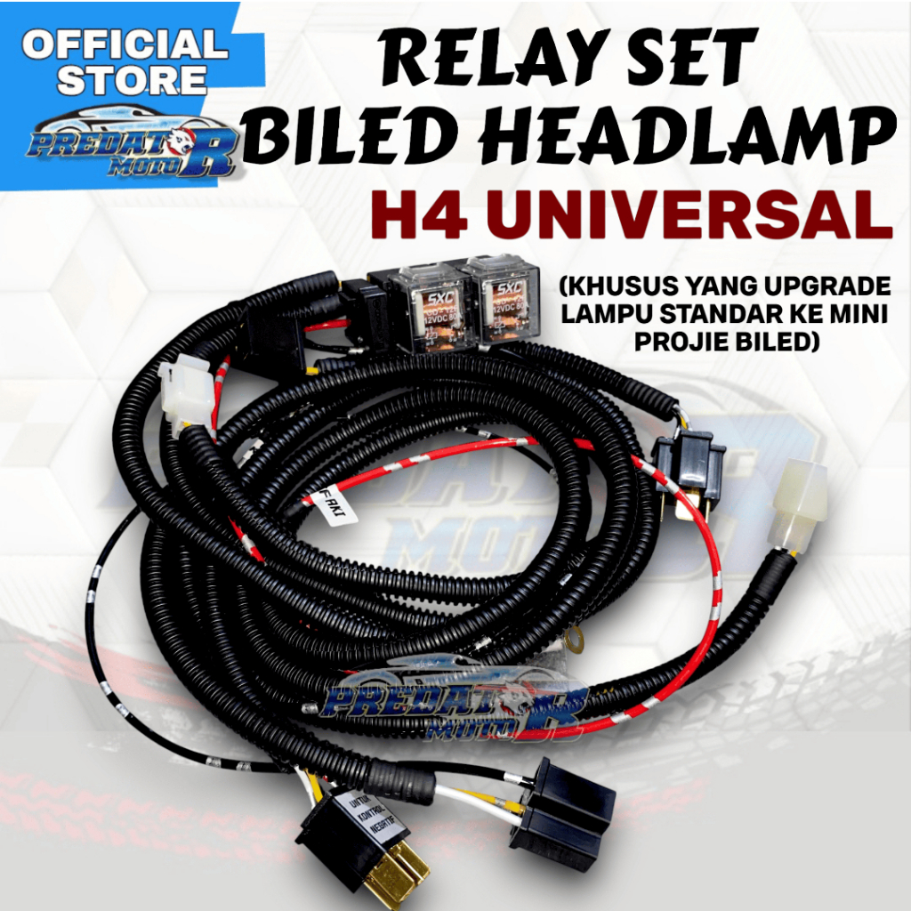 YG RELAY SET PNP MINI PROJECTOR BILED HEADLAMP H4 UNIVERSAL (แสงมาตรฐานที่อัปเดตเป็น MINI PROJECTOR 