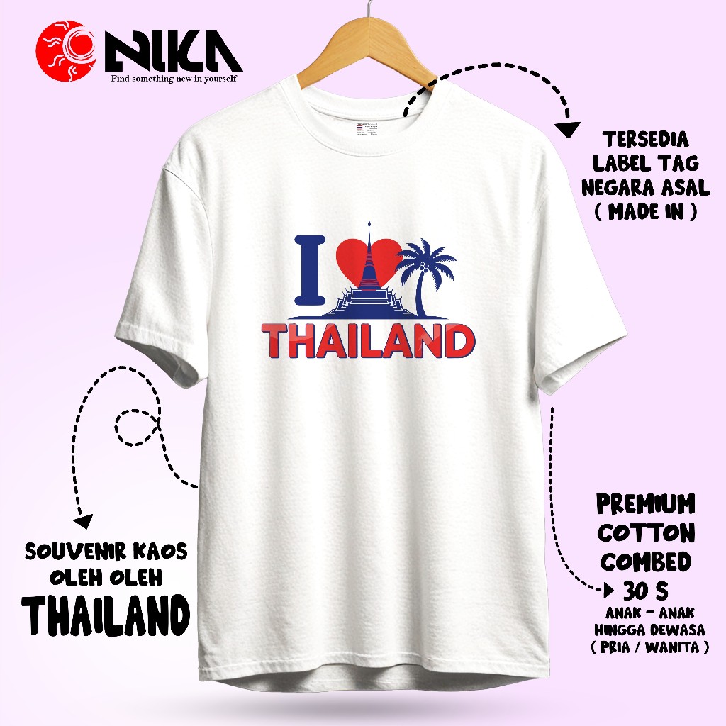 THAILAND BANGKOK PREMIUM COTTON COMBED 30S MC002W เสื้อยืด SOUVENIR