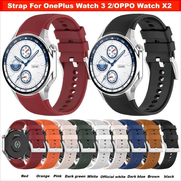 สายซิลิโคน / สายนาฬิกาสําหรับ OPPO Watch X / X2 / Oneplus Watch 2 / 2R / 3 คุณภาพระดับพรีเมียม