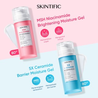 [Big Size] SKINTIFIC MSH Niacinamide Brightening Moisture Gel 50g/100g| 5X Ceramide Barrier Moisture Gel /   Acne Calming Water Gel 50/100g Anti Pore Pelembab Wajah Cream jerawat Day Cream Night Cream Krim Wajah Cream siang malam Moisturizer
