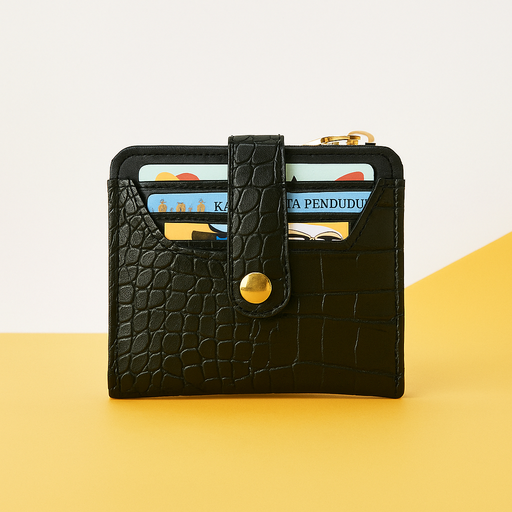 KS Croco Wallet Button Money Wallet