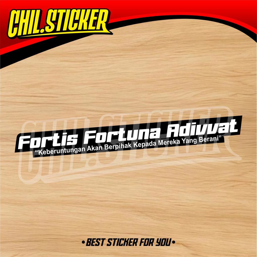 FORTIS FORTUNA ADIVVAT สติ๊กเกอร์ล่าสุด สติ๊กเกอร์ Viral Fortis Fortuna Adiuvat สติ๊กเกอร์ฟุตบอล Sup