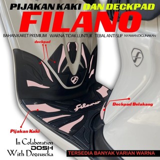 Dozeuscka Karpet dan Dekpad Motor Yamaha Filano Anti Selip Bahan Karet Premium Tebal