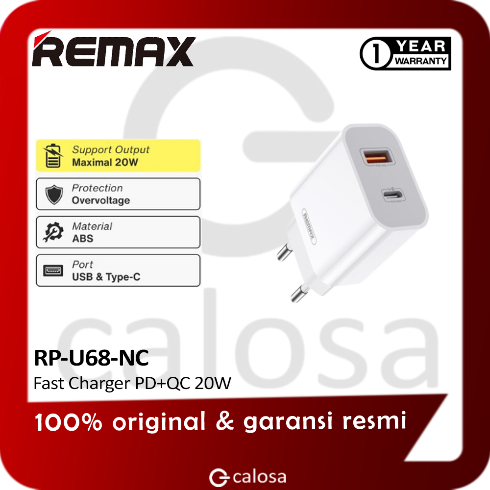 Remax Suure RP-U68 20W PD Fast Charging Charger Adapter 2 พอร์ต Original Official Warranty