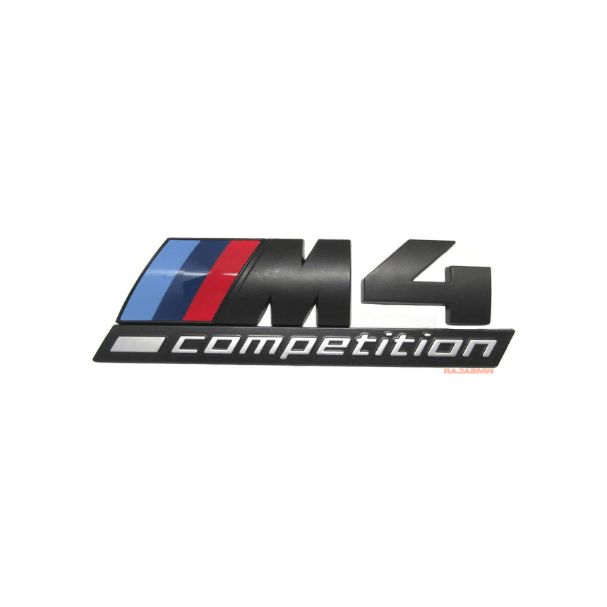 สติ๊กเกอร์สัญลักษณ์ ///M4 Competition Matte Black ขนาด 11.6x2.5cm