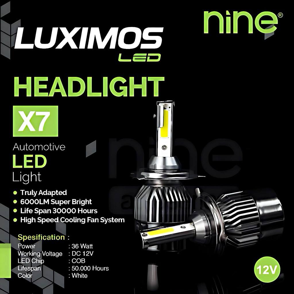 LED FOGLAMP ไฟหน้ารถยนต์ 1 สี 6000K H11 HB3 HB4 FOGMAP HEADLAMP X7 ECO9 LUMINOS