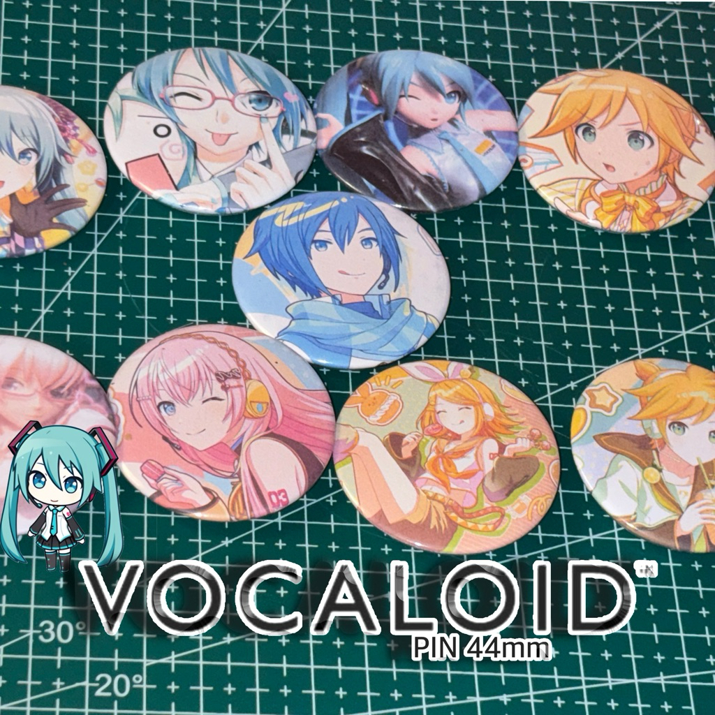 Vocaloid Pin 44mm Hatsune Miku Kagamine Len Kagamine Rin Kaito Shion Megurine Luka Project Diva Proj
