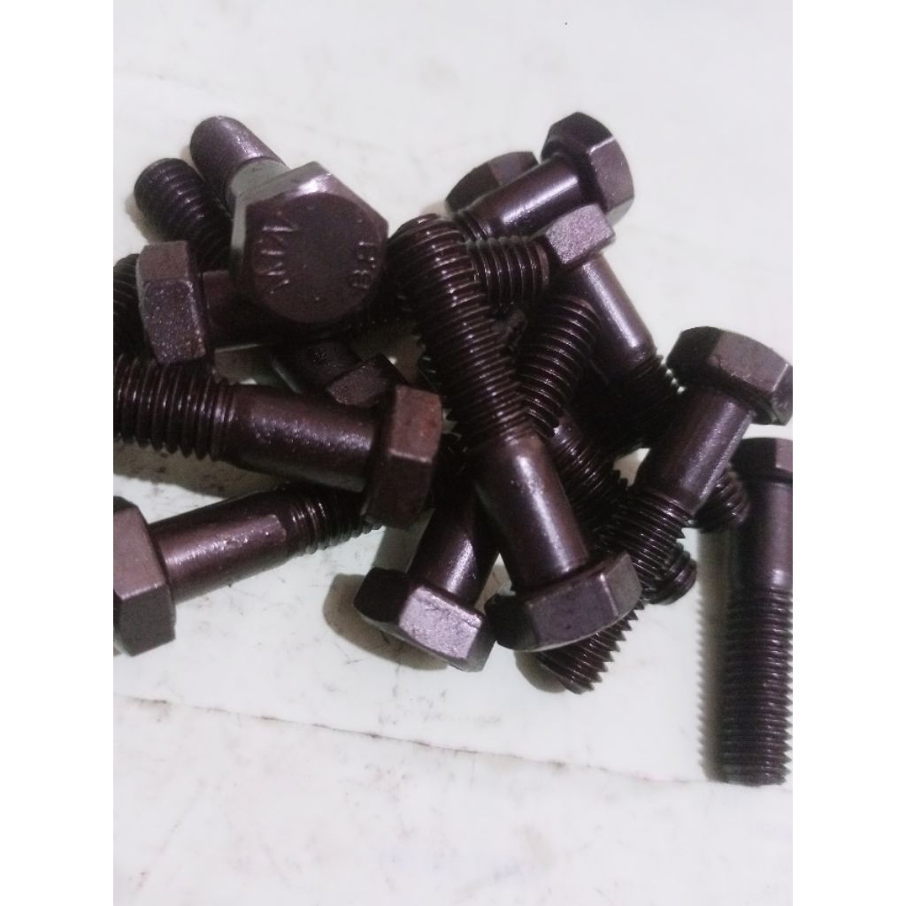 BM STEEL 8.8 M08X35MM HT | BOLT STEEL NUT 8.8 M08X3.5CM HALF KEY THREAD 13 (5 ชิ้น)
