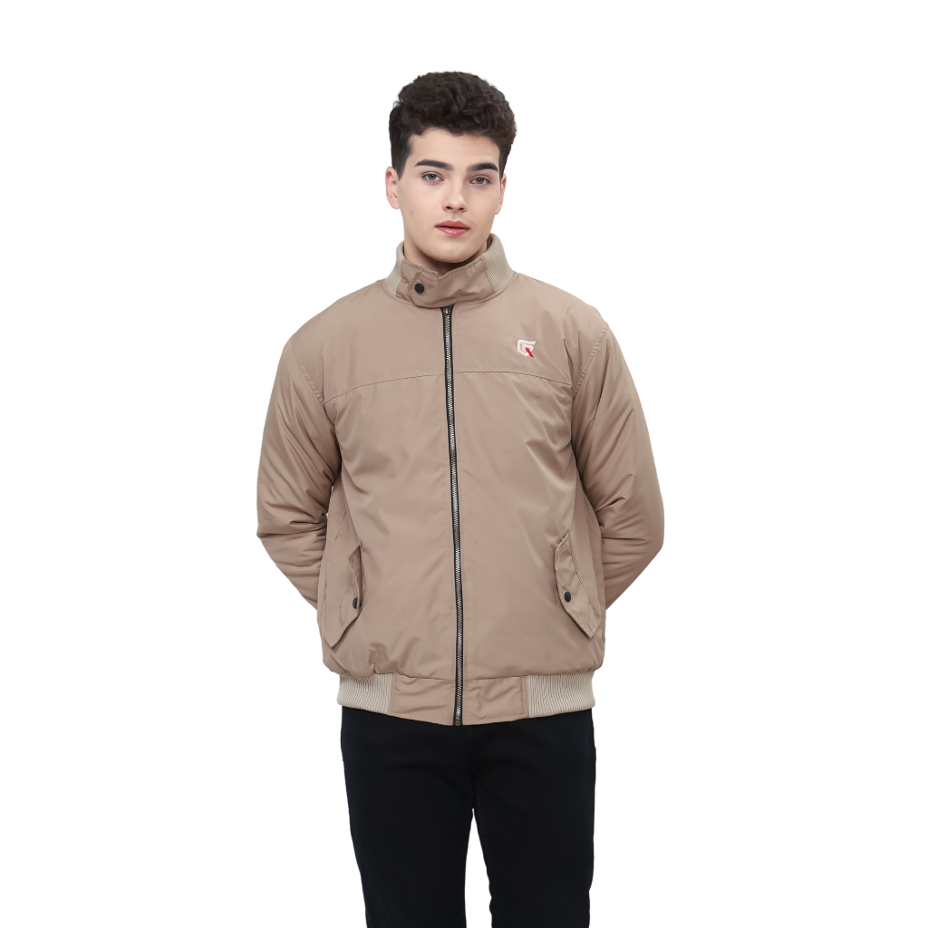 เสื้อแจ็คเก็ต Harrington สําหรับผู้ชาย Growl Khaki Lorenzo Khaki