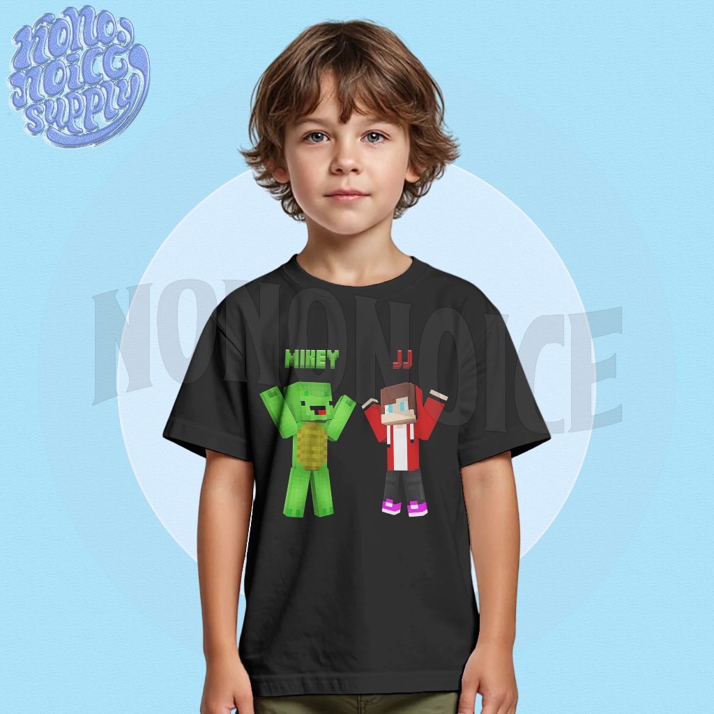 Minecraft Jj และ Mikey Kids T-Shirt / Mikey และ JJ Minecraft Kids Tops อายุ 3-12 ปี