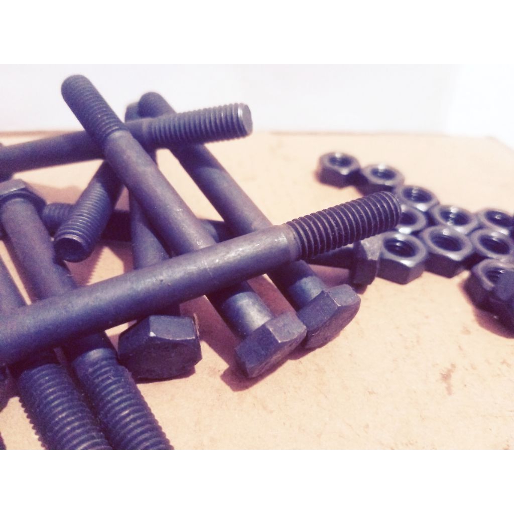 BM STEEL 8.8 M08X75MM HT | BOLT STEEL NUT 8.8 M08X7.5CM HALF THREAD KEY 13 (5 ชิ้น)