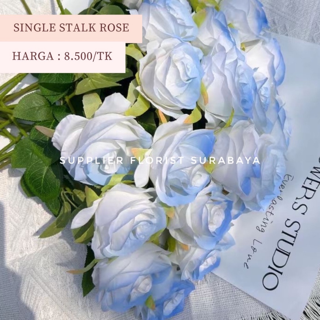 MAWAR [1 STEM] AVAILABLE!!! OMBRE ROSE FLOWERS SEMBUR SINGLE STALK ROSE ARTIFICIAL ROSES DECORTIVE F