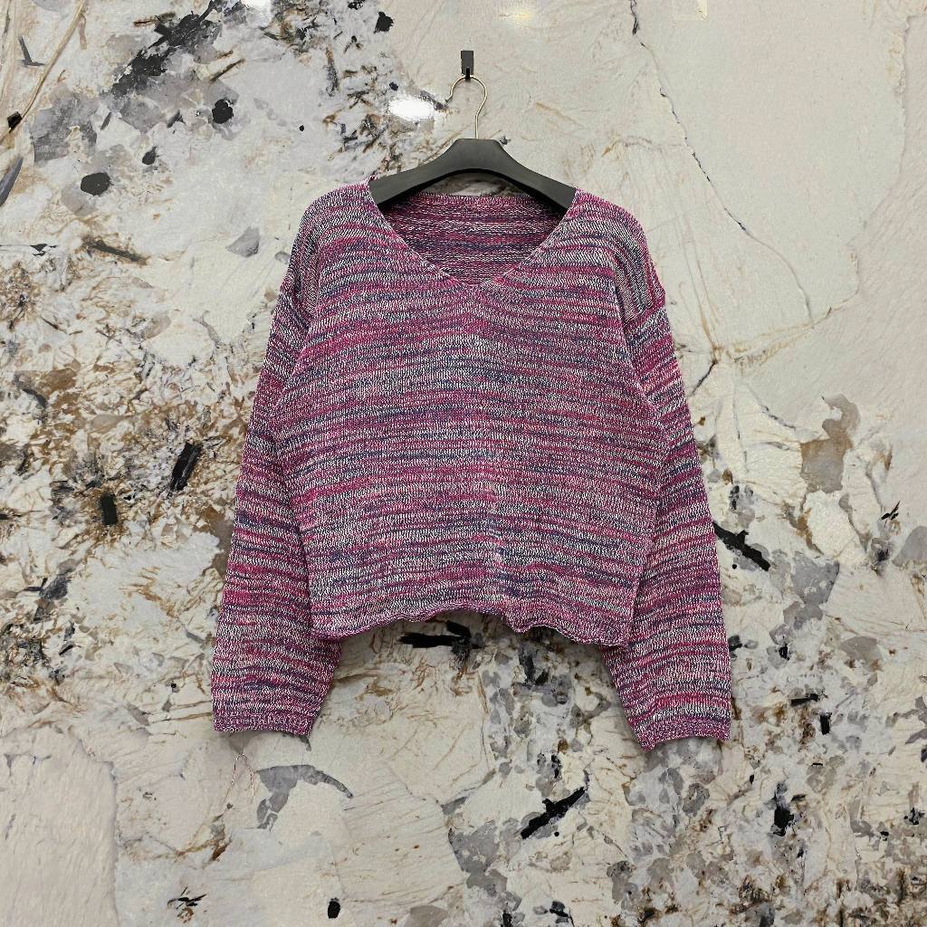 YATI TWIST KNIT SWETER เสื้อท็อปผู้หญิง สไตล์เกาหลี กระแส